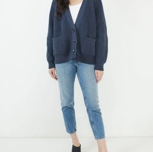 Cotton/Silk Darling Cardigan Navy (size 1)